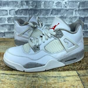 Nike Air Jordan 4 Retro White Oreo Cement Grey DJ4699-100 Youth Size 7Y Rare
